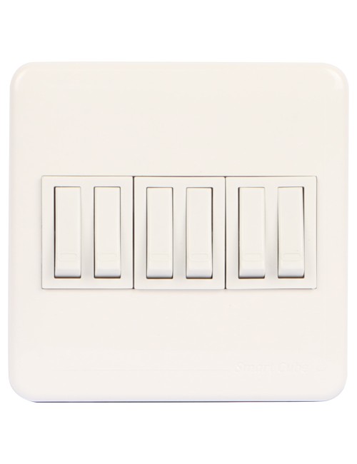 سويتش سداسي ابيض 6 VOLT