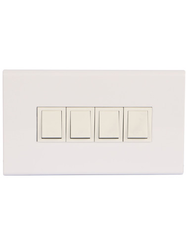 VOLT 4 WHITE SWITCH WIDE QUAD