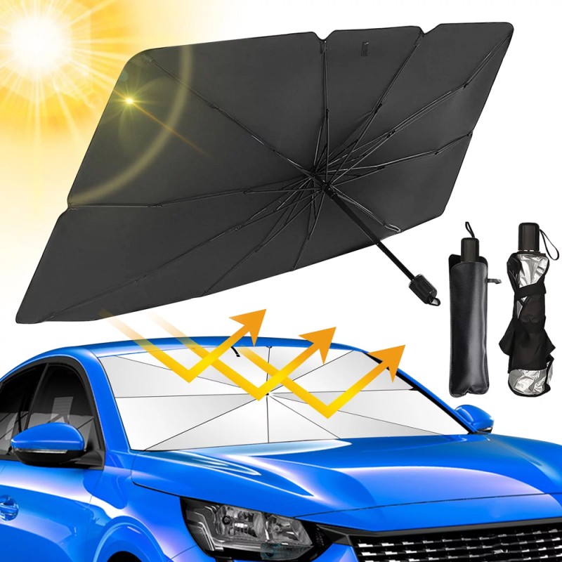 FOLDABLE CAR WINDSHEILD SUNSHADE UMBRELLA