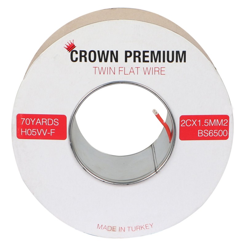 SPEAKER WIRE WHITE AND RED 62MTR