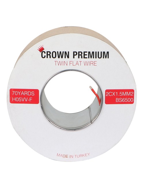 SPEAKER WIRE WHITE AND RED 62MTR