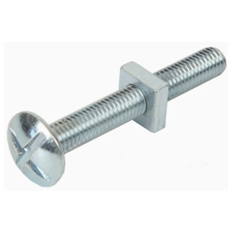 ELEC. GALV. ROUND HEAD BOLT W/1 NUT 3/16" x 1.5"