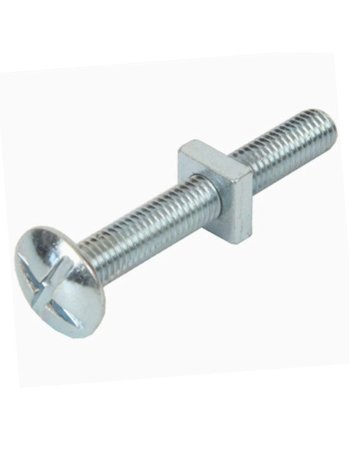 ELEC. GALV. ROUND HEAD BOLT W/1 NUT 3/16" x 2"