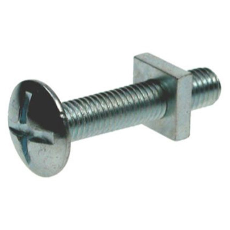 ELEC. GALV. ROUND HEAD BOLT W/1 NUT 1/4" x 1-1/4"