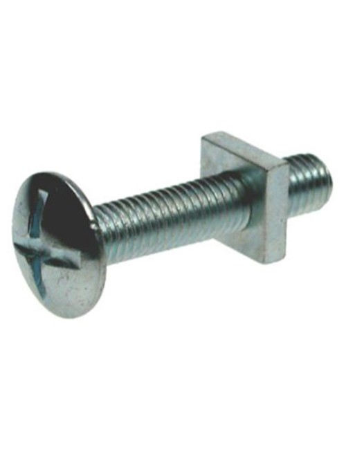 ELEC. GALV. ROUND HEAD BOLT W/1 NUT 1/4" x 1-1/4"