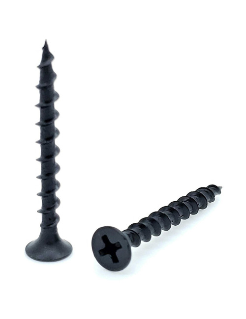 PHILLIPS BUGLE HEAD DRYWALL SCREW BLACK 1.1/2" × 6