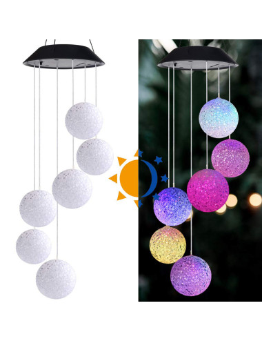 CHESTNUT BALL SOLAR WIND CHIME 70 * 13 CM