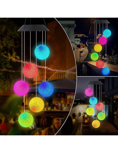 CHESTNUT BALL SOLAR WIND CHIME 70 * 13 CM