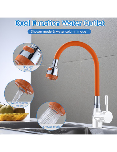FLEXIBLE SPOUT FOR SINK MIXTURE