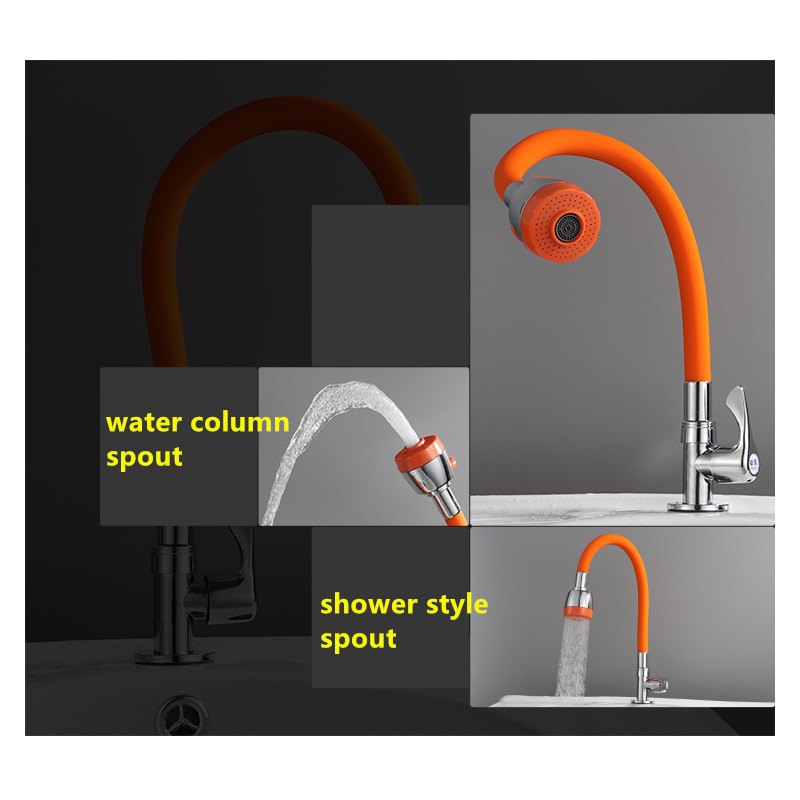 FLEXIBLE SPOUT FOR SINK MIXTURE