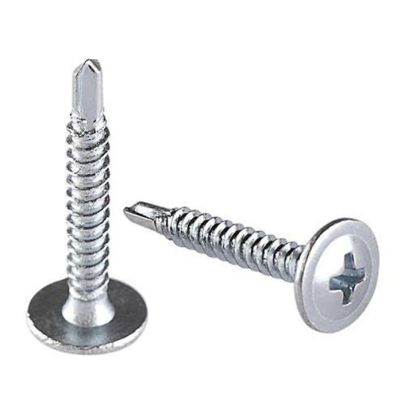 برغي جيبسون بورد ابيض راس مدور سن ريشة 1.1/4"×8 TWN