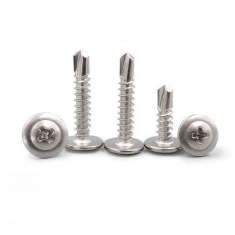 برغي جيبسون بورد ابيض راس مدور سن ريشة 1.1/4"×8 TWN