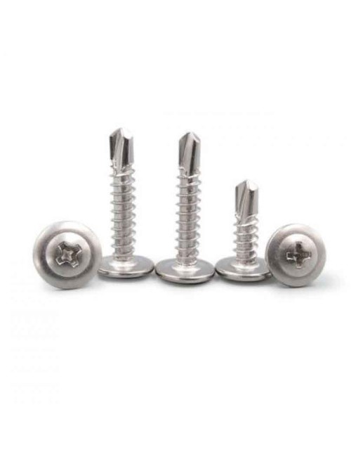 برغي جيبسون بورد ابيض راس مدور سن ريشة 1.1/4"×8 TWN