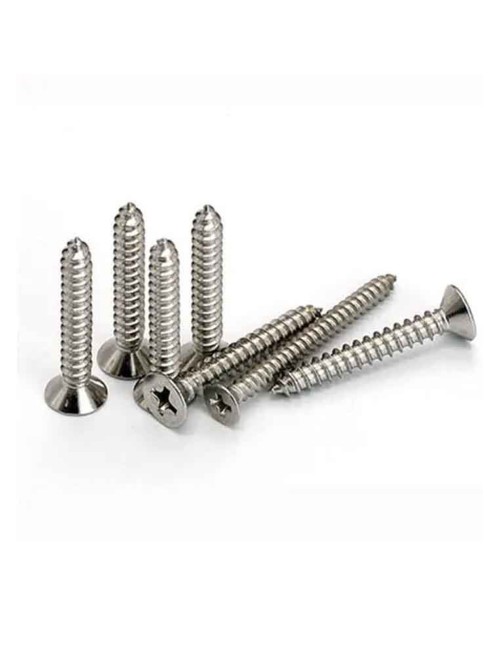 برغي سن صاج استيل راس فلات 3.5×38