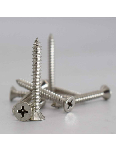 برغي سن صاج استيل راس فلات 4.8×50