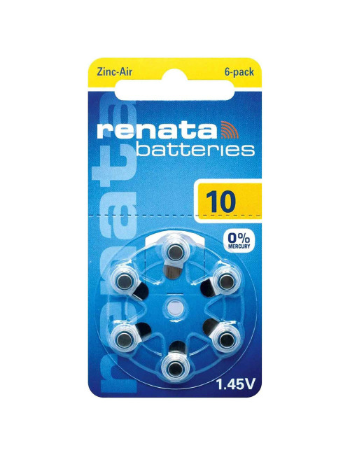 ZA10 HEARING AID BATTERY 6 PCS/PKT