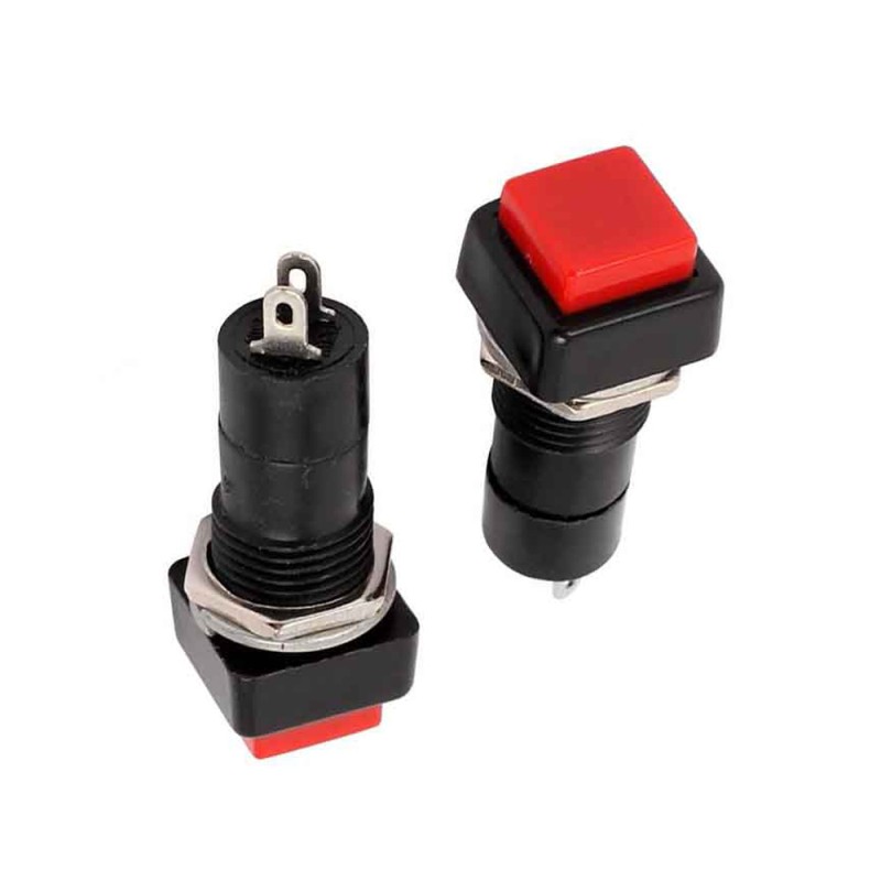 LFSW17/18RED MACHINE SWITCH SQUARE ON/OFF RED 2 PIN 3A