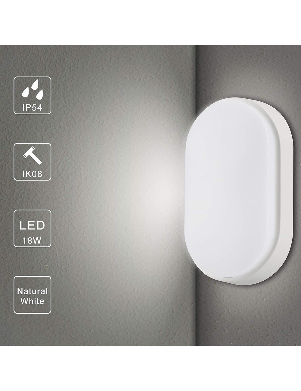 كشاف سور خارجي ابيض 30/50W-IP65 LED ALANWAR