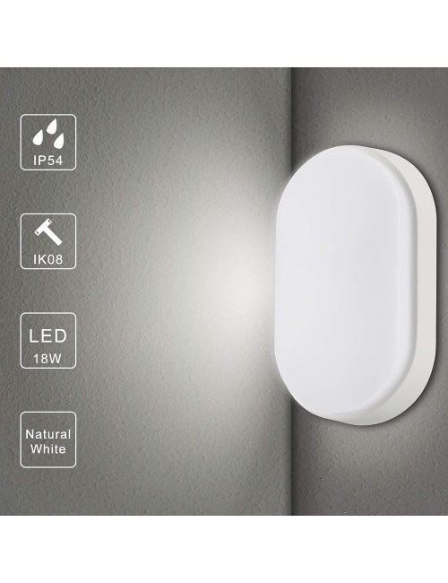 ALANWAR IP-65 LED OUTDOOR WALL LIGHT 30/50W WHITE