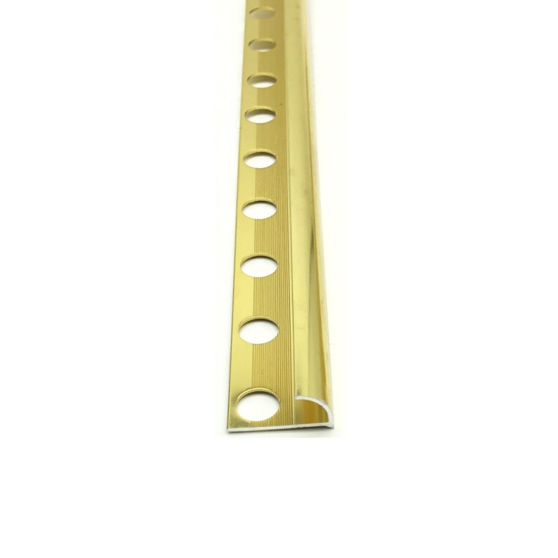 HYU-12-055 ALUMINIUM TILE TRIM GOLD 12 MM