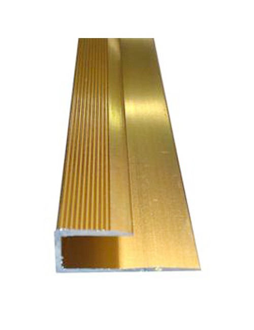 02-BJ-220A-16 ALUM. FLOOR TRIM U TYPE GOLD 3 MTR