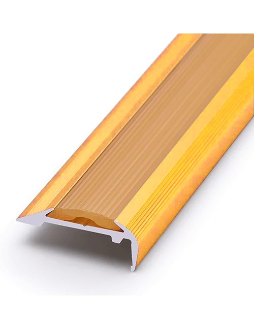 01-BJ-575 ALUMINIUM FLOOR TRIM GOLD 3 MTR H.D.