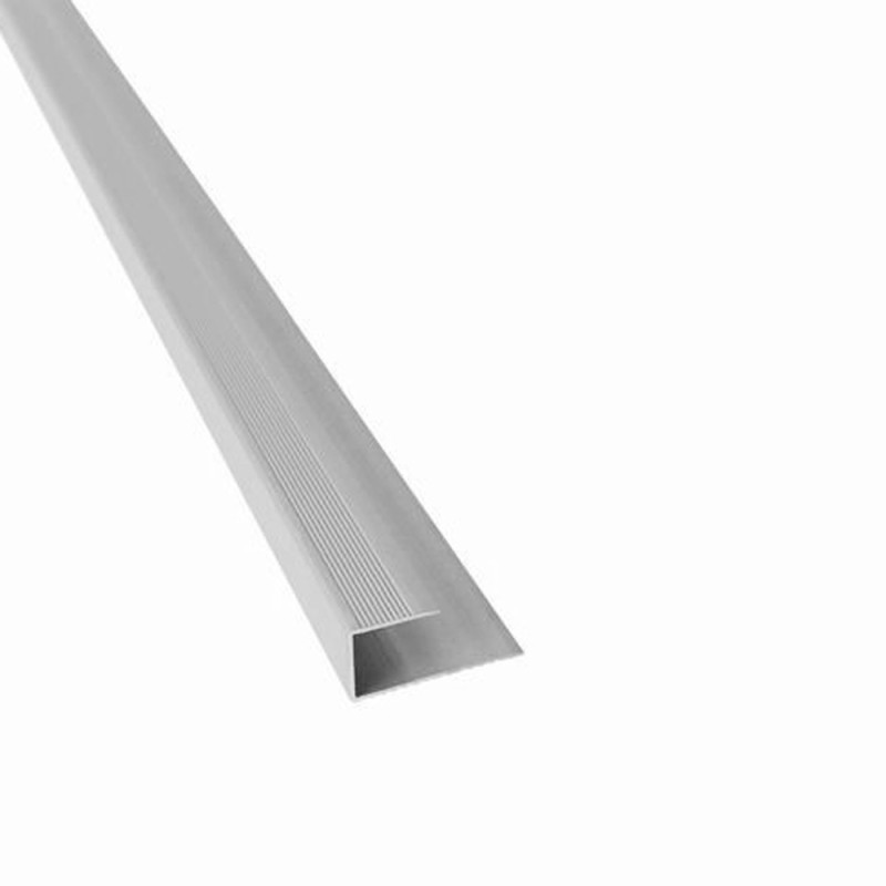 02-BJ-220A-16 ALUM. FLOOR TRIM U TYPE SILVER 3 MTR