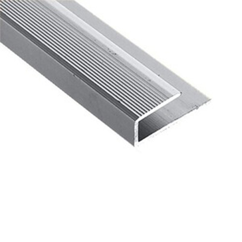 02-BJ-220A-16 ALUM. FLOOR TRIM U TYPE SILVER 3 MTR