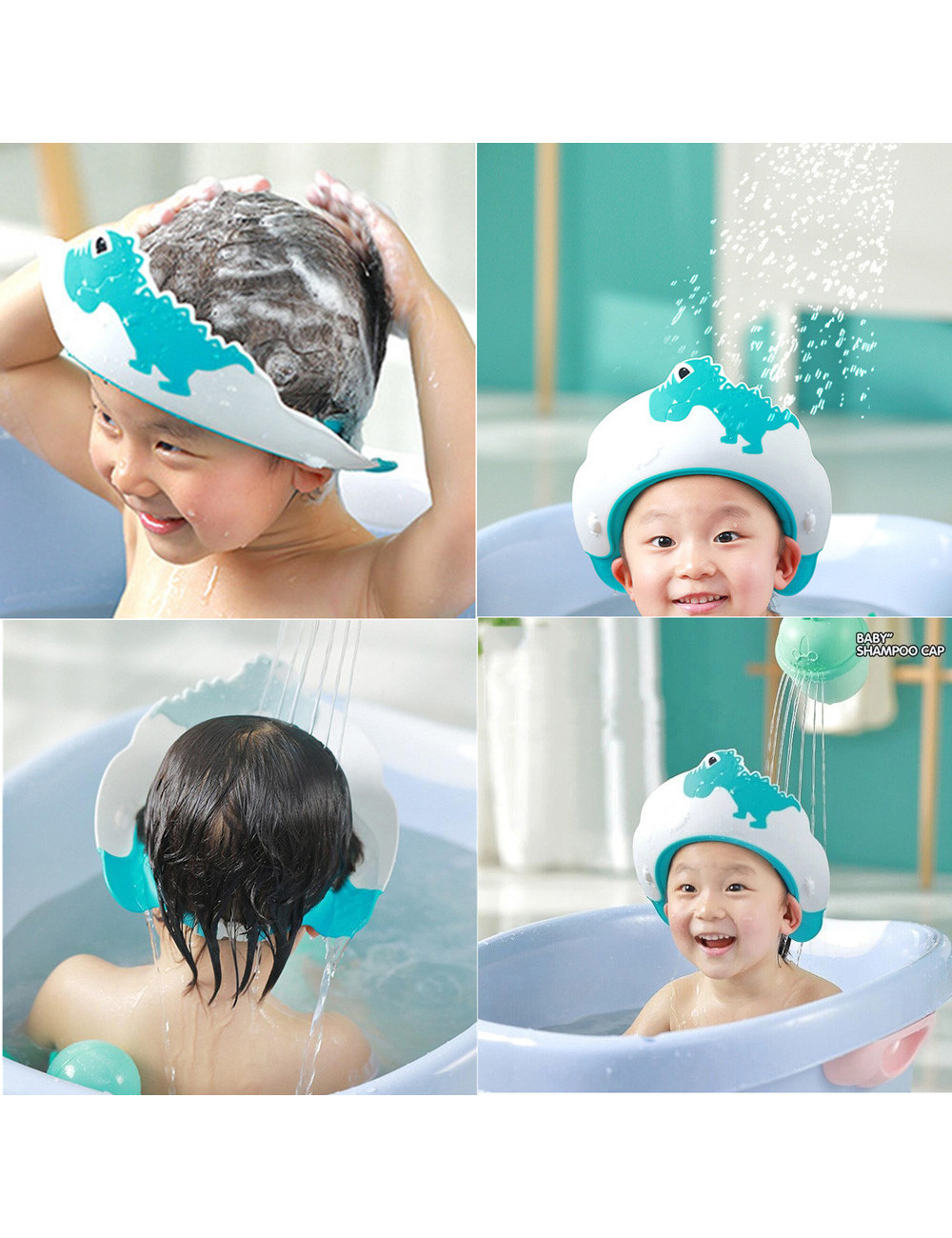 SD SHAMPOO SHOWER CAP FOR BABY HAIR WASHING MULTICOLOR