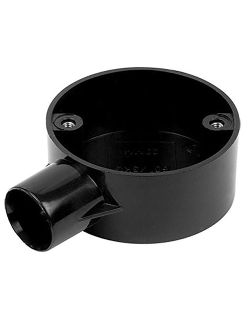 KHARAFI PLASTIC ELECTRIC FITTING ROUND BOX 1" 1WAY BLACK