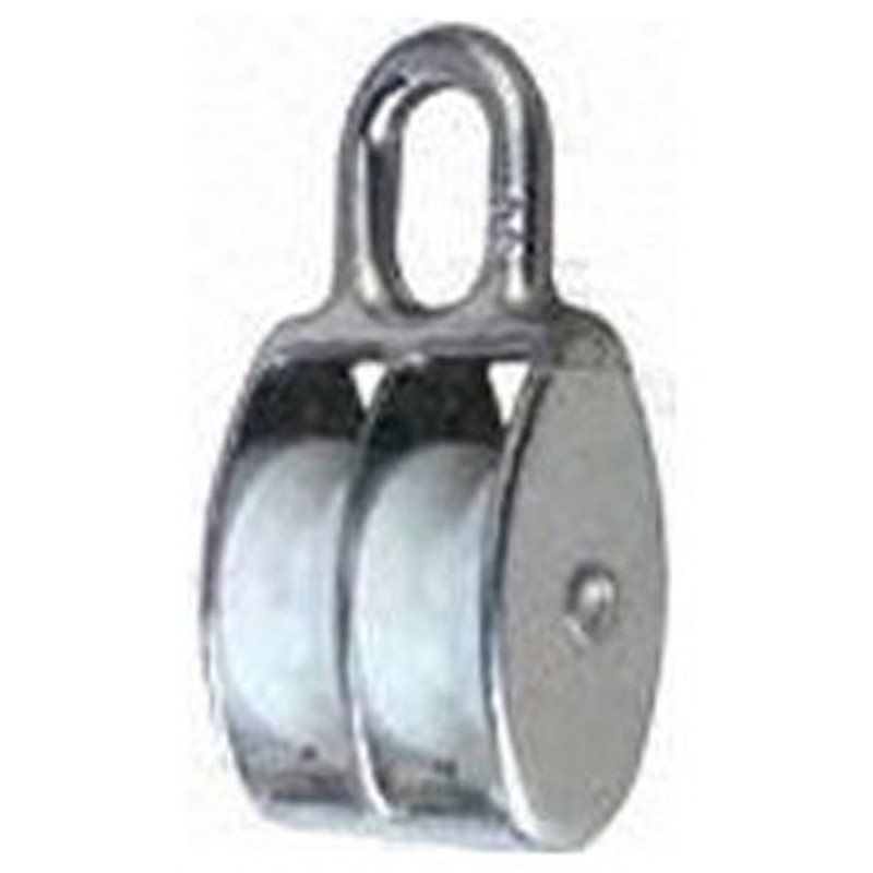 ELEC GALV. Zinc Alloy Die Casting Double Pulley Fixed Type ''3/4 - CHN