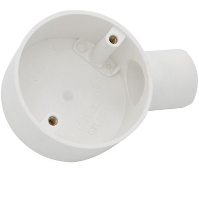 KHARAFI PLASTIC ELECTRIC FITTING ROUND BOX 1" 1WAY WHITE