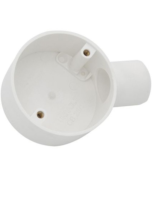 KHARAFI PLASTIC ELECTRIC FITTING ROUND BOX 1" 1WAY WHITE