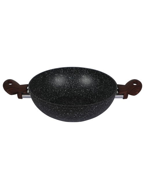 Granite Coating Wok Pan With 2 Handles 24