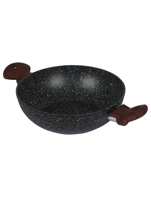 Granite Coating Wok Pan With 2 Handles 24
