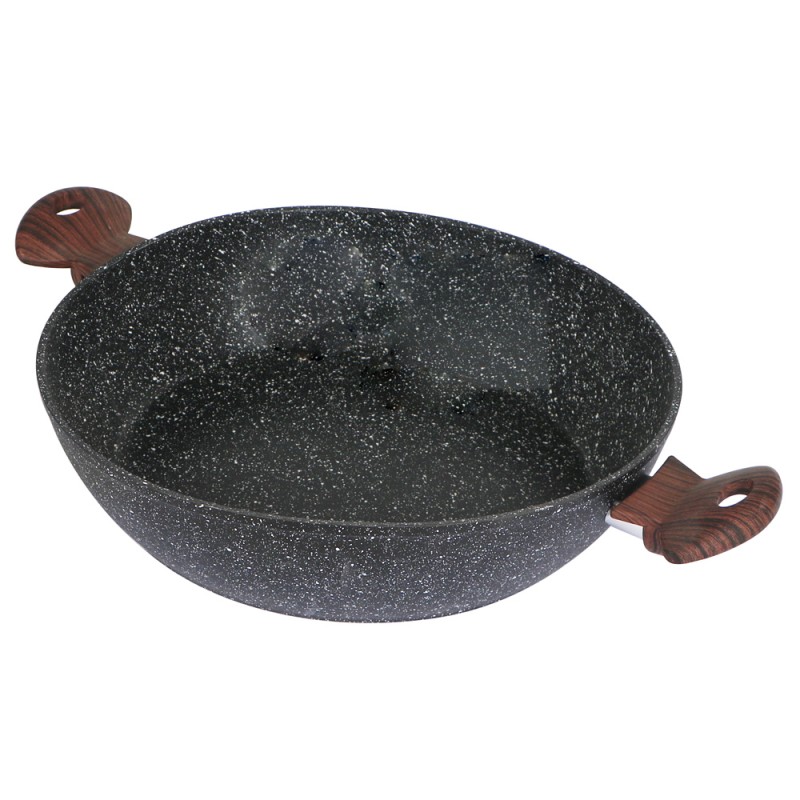 Granite Coating Wok Pan With 2 Handles 32