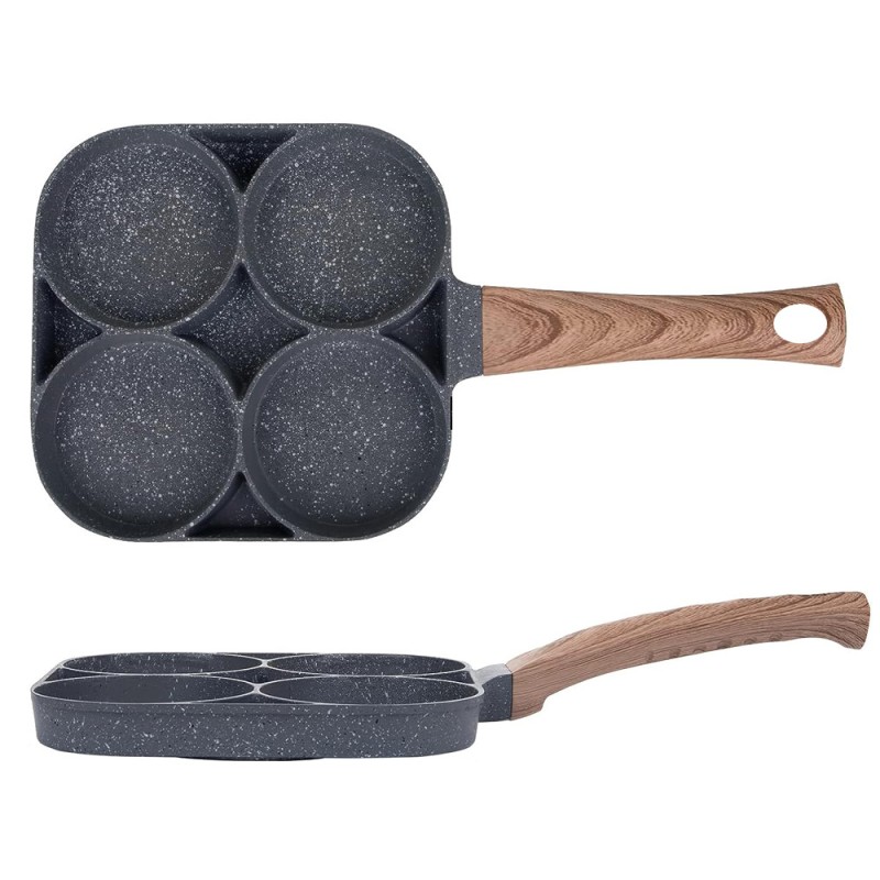 Non Stick 4 Section Divided Frying Pan - 19Cm