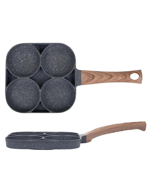 Non Stick 4 Section Divided Frying Pan - 19Cm
