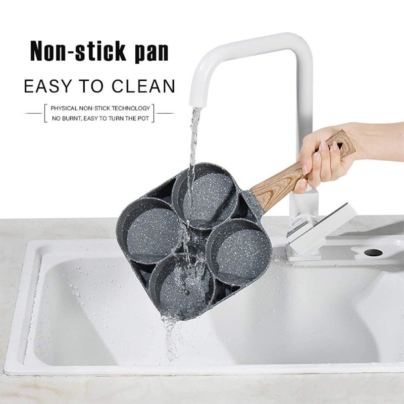 Non Stick 4 Section Divided Frying Pan - 19Cm