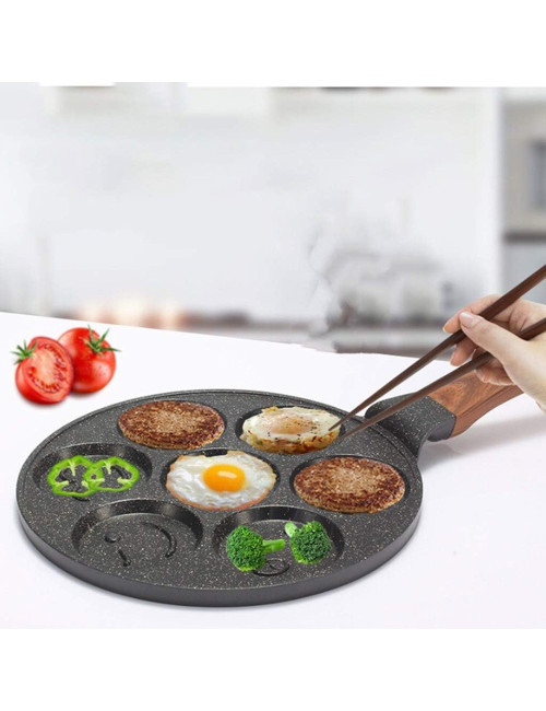 Non Stick 7 Hole Frying Pan - 26Cm