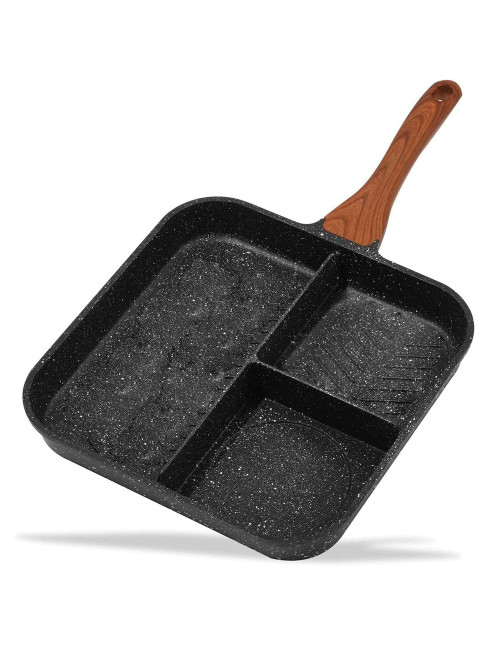 Non Stick Divided Frying Grill Pan - 32Cm