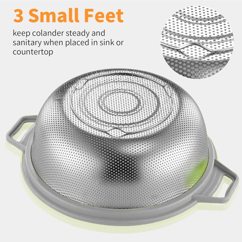 Rice Strainer With Plastic Rim 24Cm