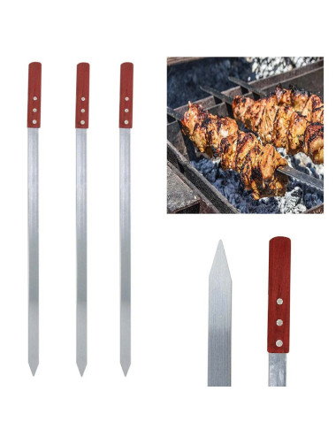 سيخ كباب يد خشب 3 حبة