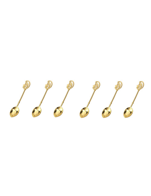 Silver Decorated Tea Spoon - 6 Pcs Pack
