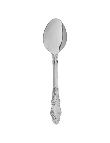 Silver Decorated Eating Spoon - 12 Pcs Pack