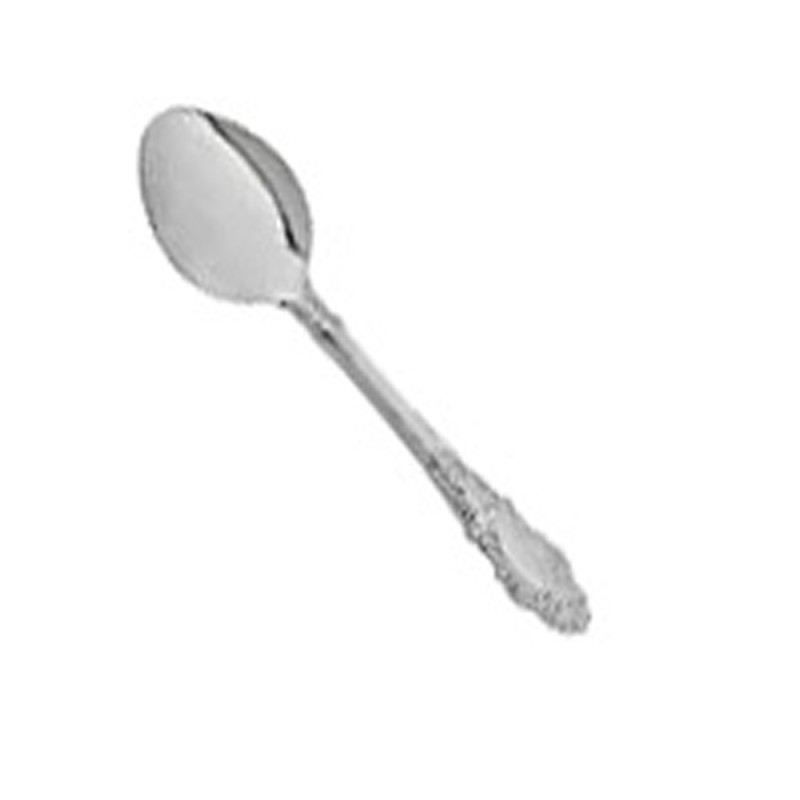 Silver Decorated Dessert Spoon - 12 Pcs Pack