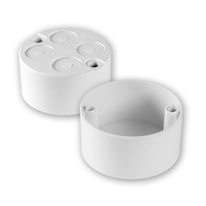 KHARAFI PLASTIC ELECTRIC FITTING ROUND BOX WITH INNER 4WAY WHITE