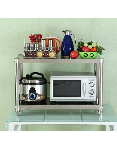 LZH-013 60*35*80CM رف مطبخ استيل 2طابق