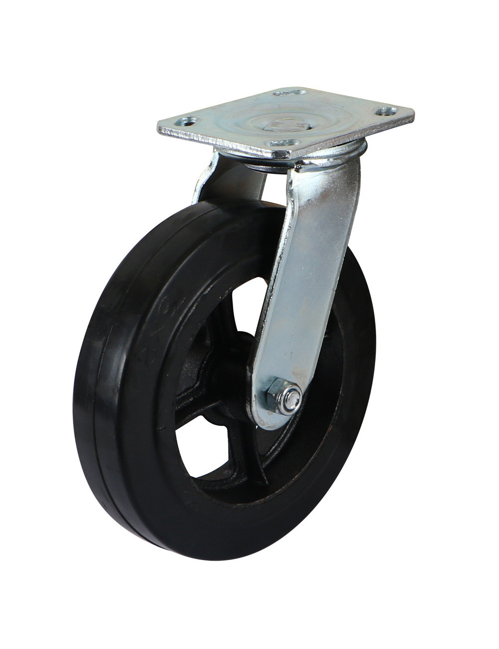 097200 IRON CASTER WHEEL IRON BLACK SWIVEL 8" H.D