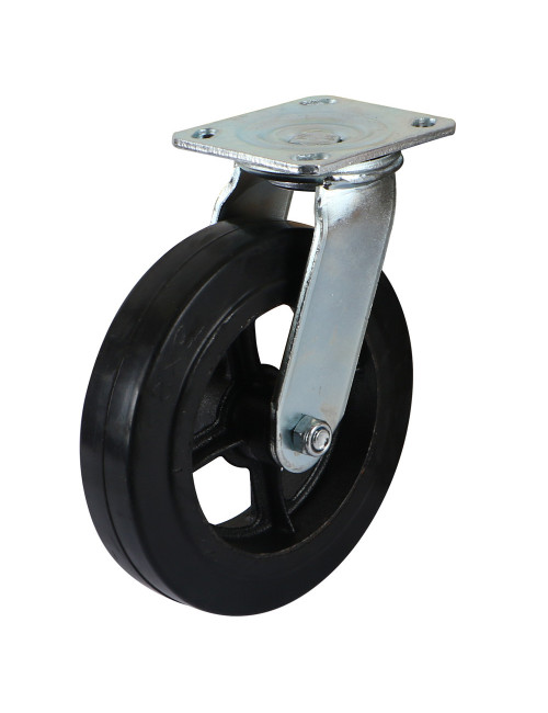 097200 IRON CASTER WHEEL IRON BLACK SWIVEL 8" H.D